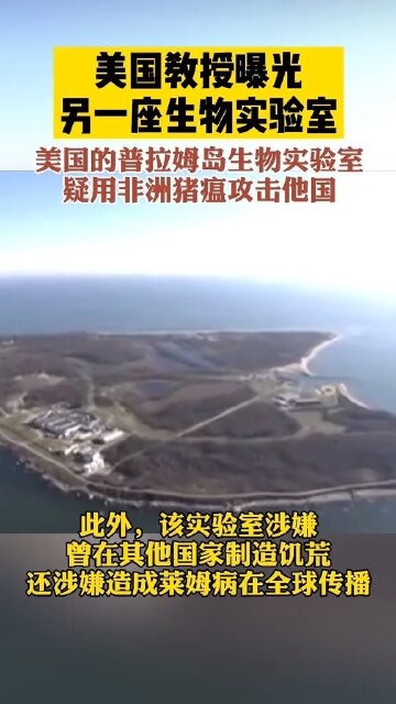 美国教授曝光普拉姆岛生物实验室疑用非洲猪瘟攻击他国