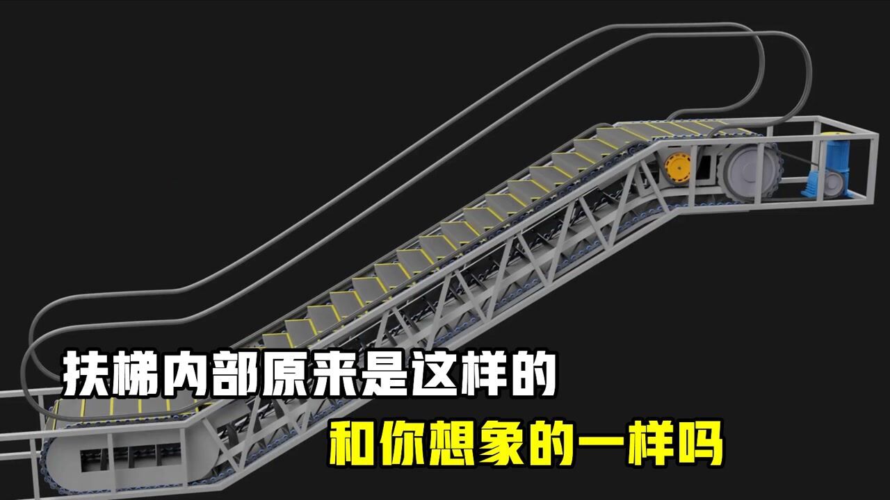 自动扶梯的内部你见过吗,利用一个模型,展示扶梯的工作原理#超有趣游戏动画剧场#_高清1080P在线观看平台_腾讯视频