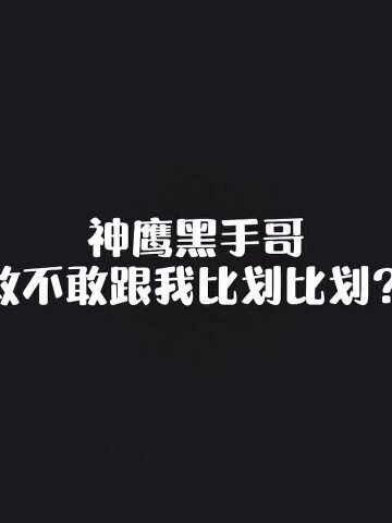 神鹰黑手哥敢不敢跟我比划比划