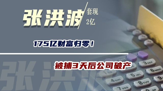 175亿财富归零!信用卡套现2亿,被捕3天后公司破产