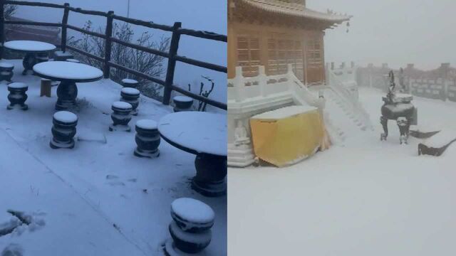 洛阳白云山下雪,银装素裹宛如仙境