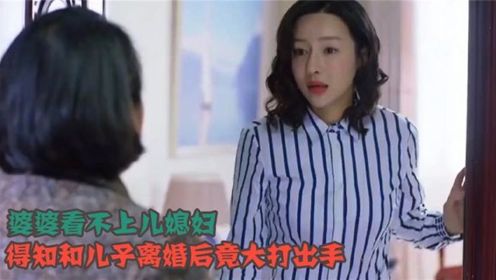 姑娘婚后一直被婆婆瞧不起，离婚后竟大打出手，完了（影视解说）