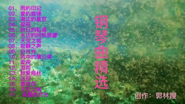 精选钢琴曲17首渝、鱼、语、予、愉