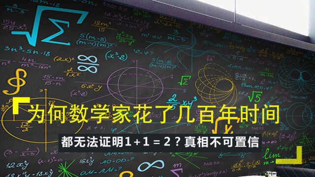 为何数学家花了几百年时间,都无法证明1+1=2?真相不可置信