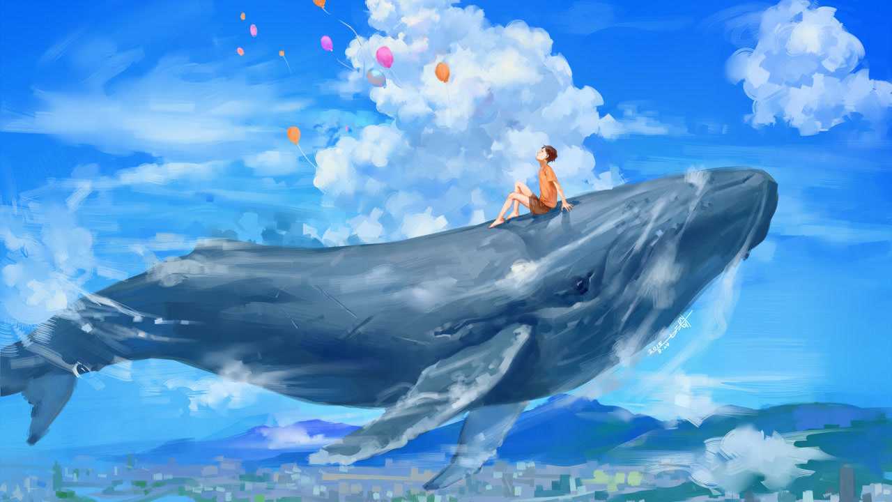 一鲸落,万物生.鲸鱼生于海,死亡时把一切还给大海