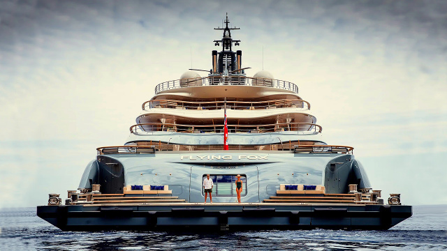 26亿元超级游艇,世界首富贝佐斯的flying fox游艇,国际级装修设计