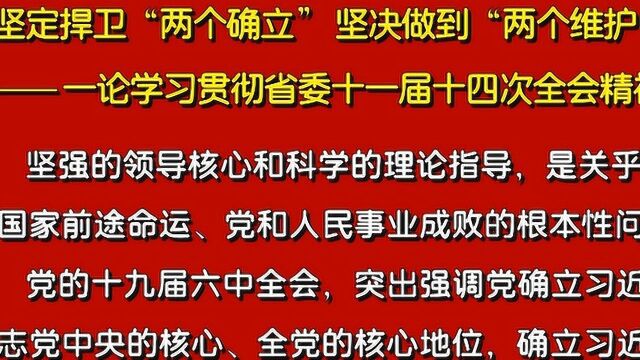 大众日报评论员:坚定捍卫“两个确立” 坚决做到“两个维护”