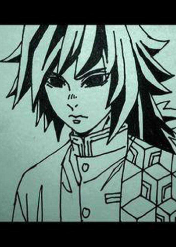 简笔画 #沉浸式 #鬼灭之刃 #富冈义勇 #手绘教学