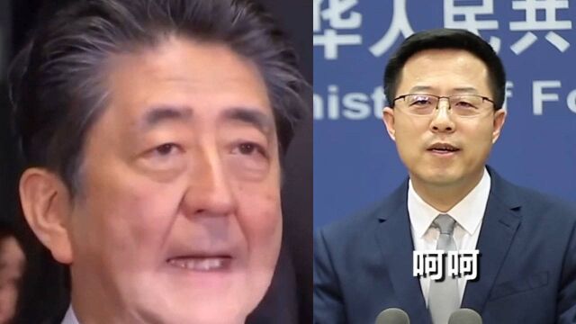 安倍被中国批评后称“不胜荣幸”,赵立坚:呵呵,不以为耻反以为荣