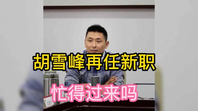 胡雪峰再任新职,担任南京理工大学的总教练.一个人忙的,过来吗?