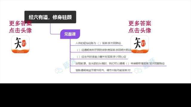 经穴有道,修身驻颜智慧树答案 见面课答案知到期末考试