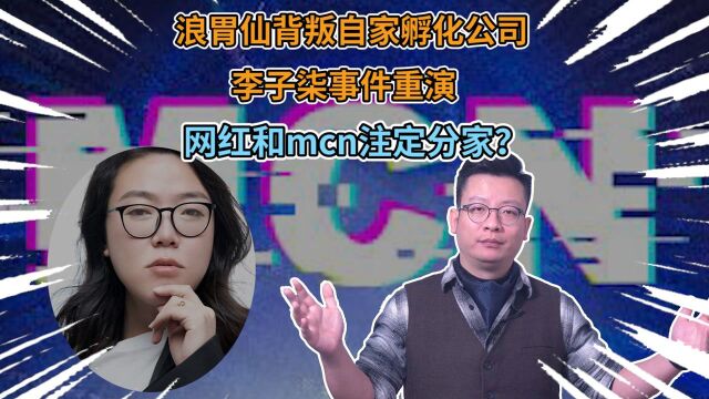 浪胃仙背叛自家孵化公司,李子柒事件重演,网红和MCN注定分家?