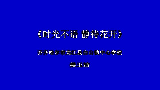 齐齐哈尔市龙江县白山镇中心学校 带班育人方略 姜玉洁