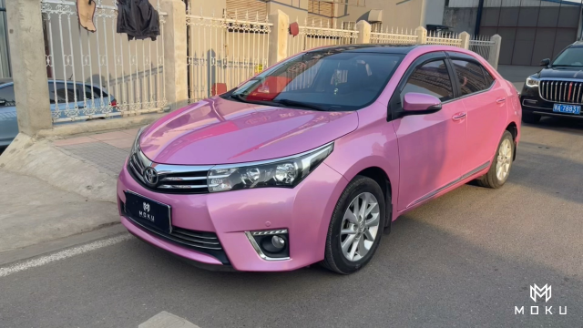 丰田卡罗拉moku七彩镭射粉武汉1016汽车贴膜