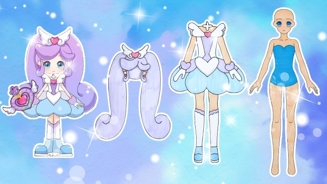 手工纸娃娃玩具:纸娃娃装扮,《小花仙》千韩装扮