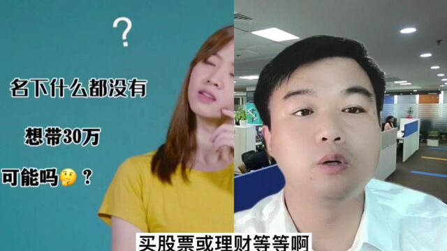 奋斗李专员之名下什么都没有能贷款30万吗