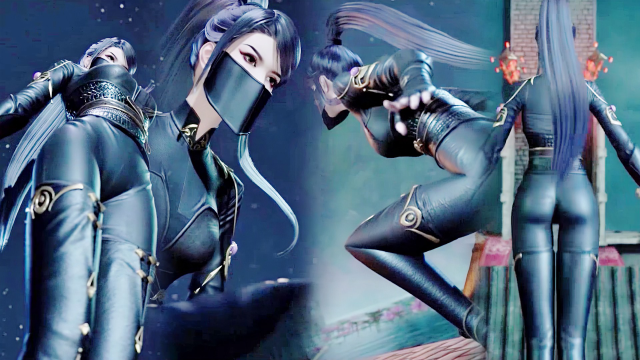 万界仙踪绝色美女打架紧身皮裤大秀长腿这身材真是太哇塞了