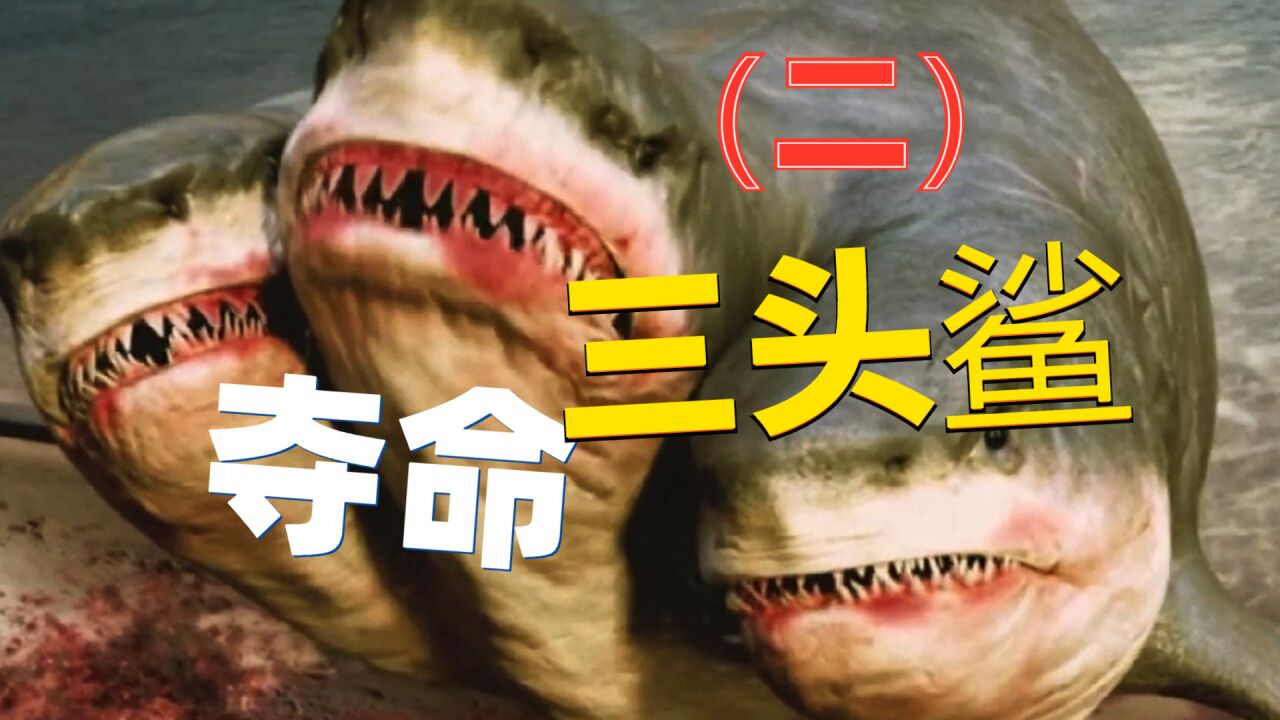 三个头的鲨鱼,在轮船上放肆吃人,真是太可怕了!