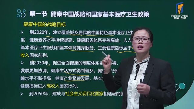 思考在线带你学习执业药师课程精讲之健康中国的战略目标