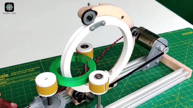 环形线圈绕线机,工作原理一目了然_腾讯视频