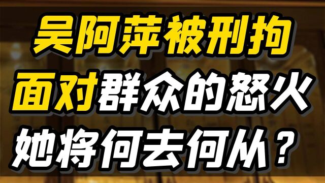 吴阿萍被刑拘,面对群众的怒火她将何去何从?