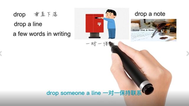 英语思维解密,为什么drop me a line表示写信,轻松学英语