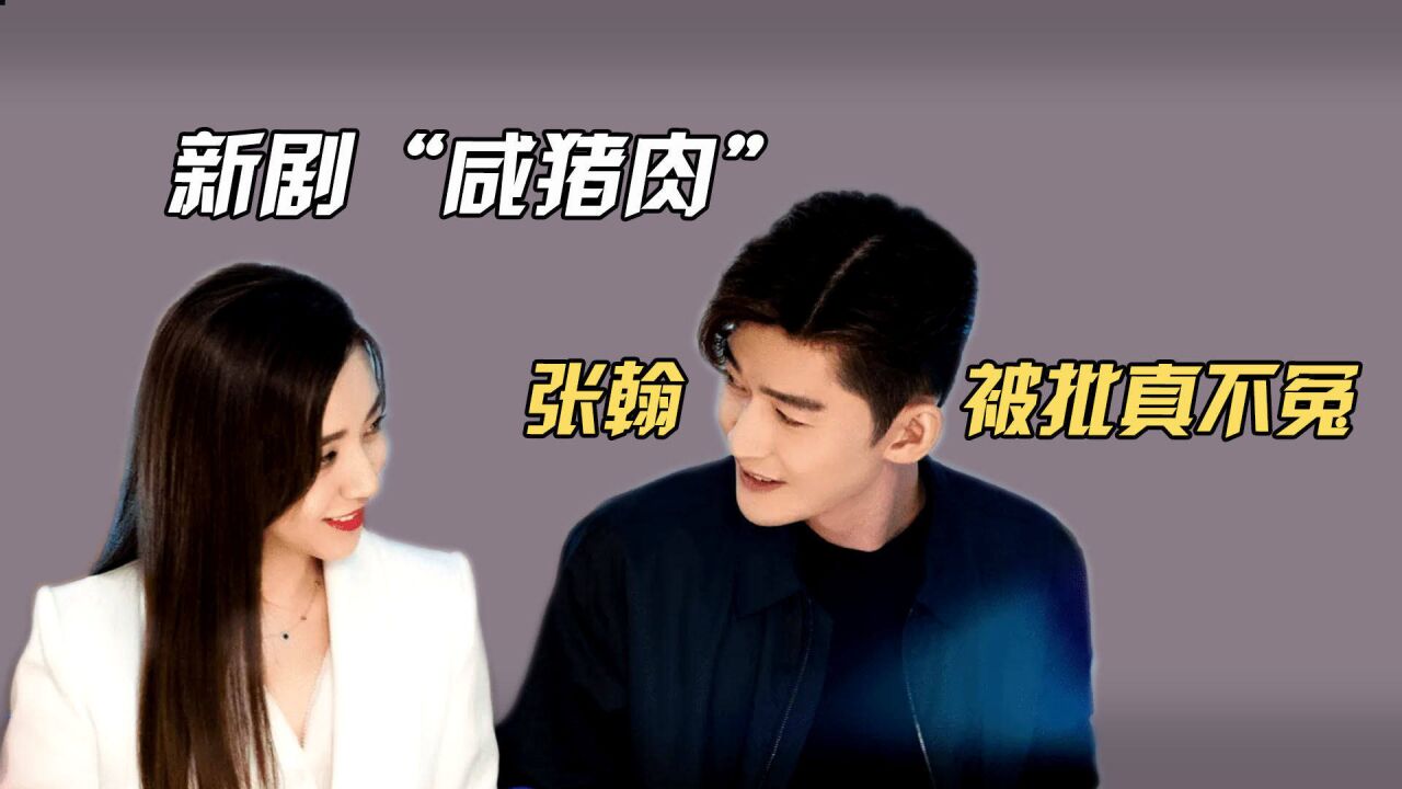 张翰新剧咸猪手,被批真不冤!王晓晨不发声,并不代表没问题_腾讯视频