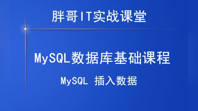 MySQL 插入数据2