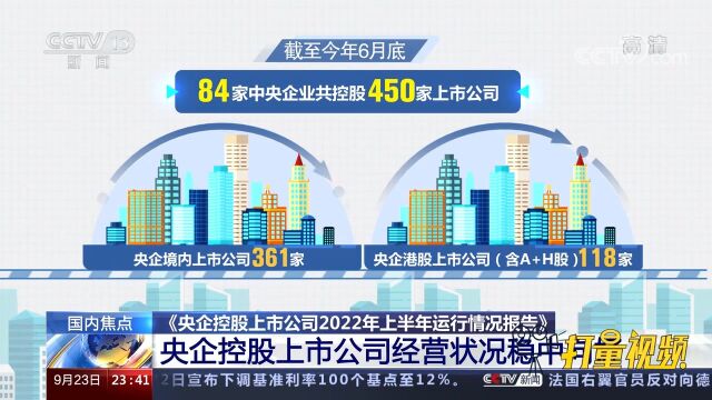 《央企控股上市公司2022年上半年运行情况报告》发布