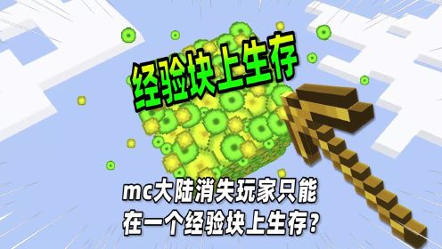 我的世界：mc大陆突然消失，当只有一个经验块该如何生存？