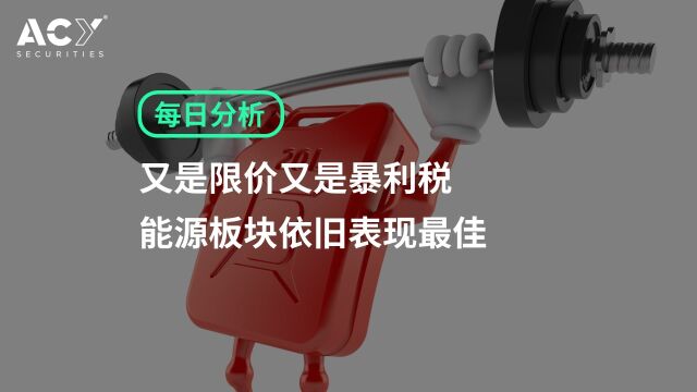 【ACY证券】又是限价又是暴利税,能源板块依旧表现最佳