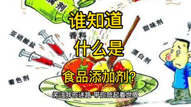 关注我不迷路!带你一起看世界!什么是食品添加剂?它有什么危害?