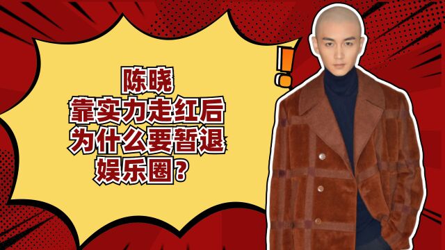 陈晓靠实力走红后,为什么要暂退娱乐圈?