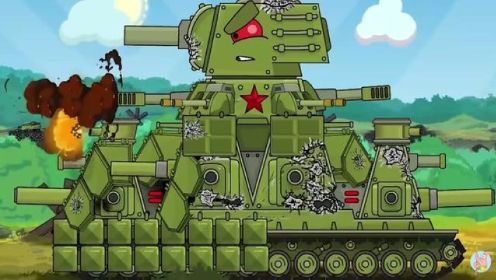 坦克动画：敌军大炮奔向红军坦克！ #坦克动画 #玩具