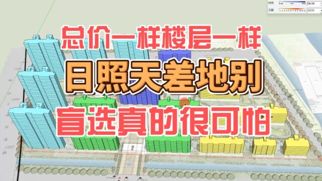 总价一样楼层一样、日照天差地别、盲选真的很可怕!