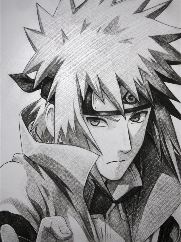 手绘火影忍者动漫游戏波风水门过程图