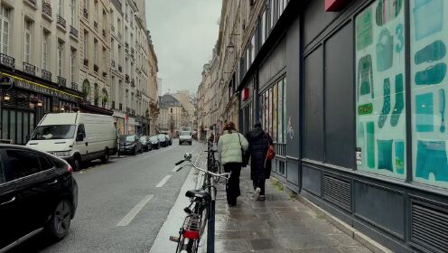法国巴黎，巴黎Rainy walk-HDR步行-4K HDR。#唐加文#