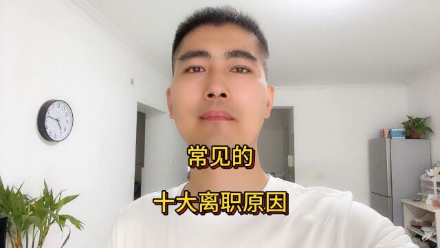 常见的十个离职原因