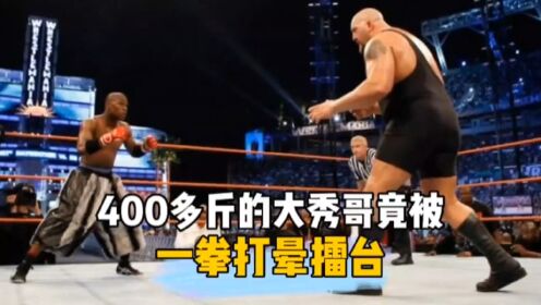 梅威瑟跨界挑战wwe大秀哥,400多斤的大秀哥,被他一拳打晕擂台!_高清1080P在线观看平台_腾讯视频