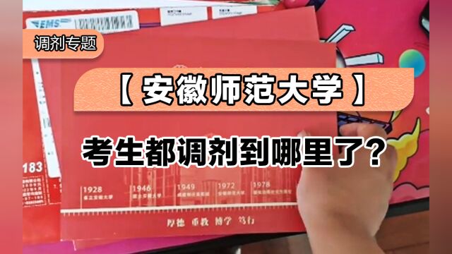 安徽师范大学考生都调剂到哪里了?