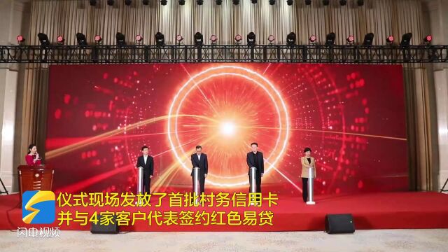 中国农业银行山东省分行在临沂发布“红色易贷”“村务信用卡”两款信贷产品