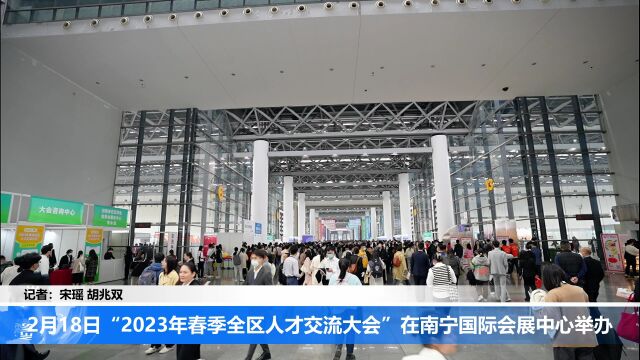 入场人数超8万 广西举办2023年春季全区人才交流大会