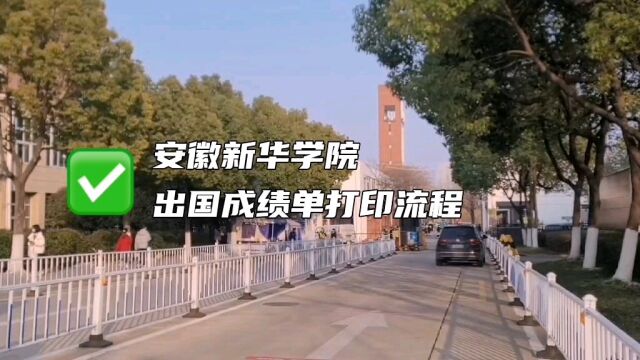 安徽新华学院出国成绩单打印流程 鸿雁寄锦