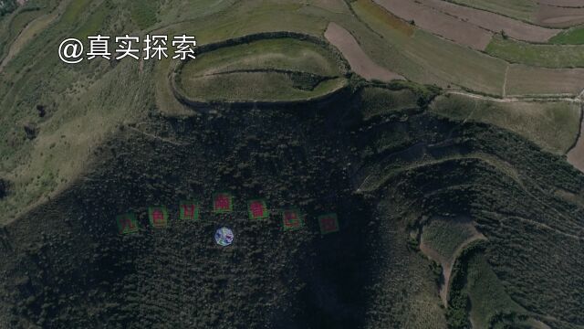 航拍大秦岭25:山顶的城堡,甘肃省甘南藏族自治州临潭县冶力关镇堡子山