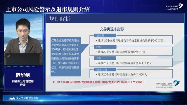 全市场退市新规解读 | 第七期:深交所创业板交易类和财务类强制退市