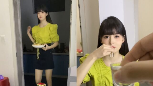 男子回家发现妻子已做好饭菜,夫妻俩小酌几杯边吃边聊,画面暖心