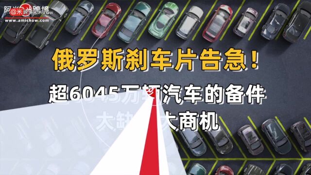 俄罗斯刹车片告急!超6045万辆汽车的备件大缺口大商机