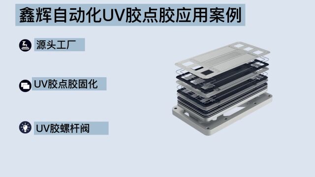 鑫辉自动化螺杆点胶阀UV胶固化点胶机案例(