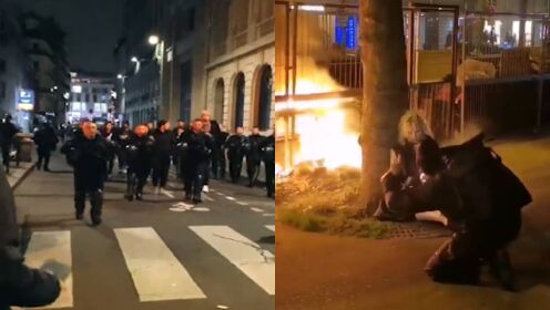 法国巴黎在“燃烧”！消防员警察加入抗议，游客用火灾做背景拍照