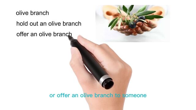 英语思维解密,为什么hold out an olive branch表示想结束分歧,轻松学英语